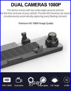 HD 1080P Car DVR Dash Cam 4G GPS Video Camera Recorder Rear View Mirror Front