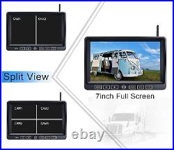 HD 1080P Digital Wireless Backup Camera System Kit 7'' Monitor Reverse Rear B3C