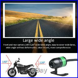 HD 1080P Dual Camera Motorcycle DVR Dash Cam Driving Recorder WiFi Rear View