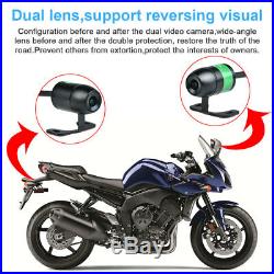 HD 1080P Dual Camera Motorcycle DVR Dash Cam Driving Recorder WiFi Rear View