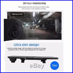 HD 1080P In-Car Rear View Mirror 4.3 Monitor Dash Cam Recorder Camera Dual lens