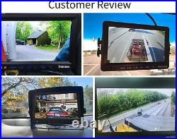HD Backup Camera System Kit 7''1080P Reversing Monitor for RV Truck Trailer