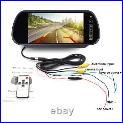 HD Brake Light Backup Camera 7 Mirror Monitor Kit For Nissan NV 1500 2500 3500