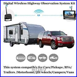 HD Digital Wireless Backup Camera 7''Monitor Highway Observation System for RVs