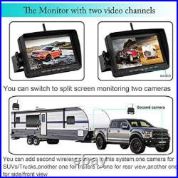 HD Digital Wireless Backup Camera 7''Monitor Highway Observation System for RVs
