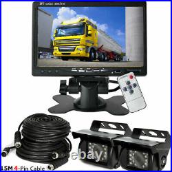 Harvester RVs Truck Dual Rear View Reversing Camera + 7 HD Reverse Monitor Kit