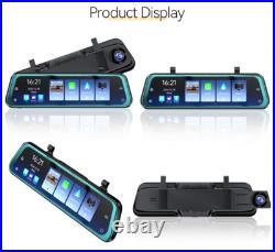 IPS+1080P Rear View Mirror Dashcam 9.66 WiFi GPS Carplay BT5.0