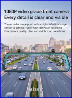 IPS+1080P Rear View Mirror Dashcam 9.66 WiFi GPS Carplay BT5.0