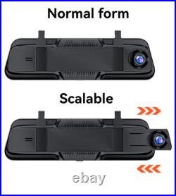 IPS+1080P Rear View Mirror Dashcam 9.66 WiFi GPS Carplay BT5.0