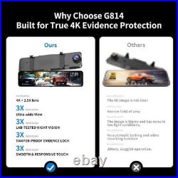 JOMISE G814 11 4K+2.5K Rear View Mirror Camera No WiFi/Bluetooth, Mirror Da