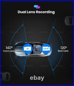 JUNSUN 12'' HD Car DVR Dash Cam Camera Video Recorder Rearview Mirror DVR
