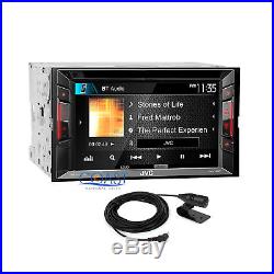 JVC DVD USB Remote App Bluetooth Stereo Receiver with Rear View Backup Camera