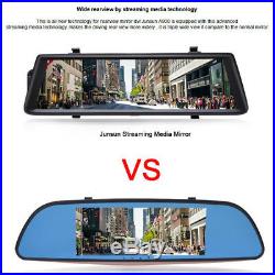 Junsun 10 Full Touch ADAS 4G FHD 1080P Dual Lens Rear view Mirror Dash Camera