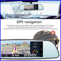 Junsun 3G 6.86'' Dual Lens Vehicle DVR Rear view Mirror WiFi GPS+Backup Camera