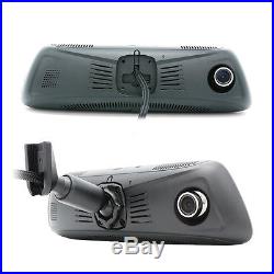 Junsun 3G 7 Vehicle Dual Lens Bluetooth Rear View Mirror Dash Cam+Backup Camera