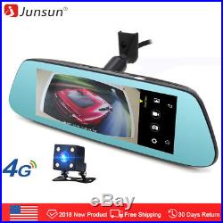 Junsun 8'' 4G Car Dash Camera GPS Navi Rear View Mirror FHD 1080P Video Recorder