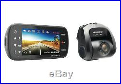Kenwood DRV-A501WDP HD Front & Rear View DVR Dash Camera with 3 LCD Display