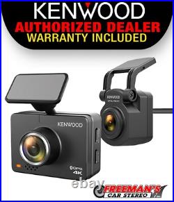 Kenwood DRV-A610WDP 4K HD dash cam with Wi-Fi, GPS, and rear-view cam