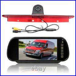 LED Brake Light Rear View Camera + 7 Monitor Fit For Mercedes Sprinter Crafter