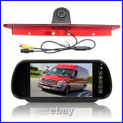 LED Brake Light Rear View Camera + 7 Monitor For Mercedes Sprinter VW Crafter