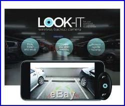 LOOK-IT Wireless Rear-View Backup Camera withPhone Mount for Apple / Android