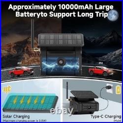 Magnetic Solar Wireless Backup Camera for Truck RV Car Trailer Pickup HD