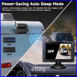 Magnetic Solar Wireless Backup Camera for Truck RV Car Trailer Pickup HD