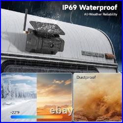 Magnetic Solar Wireless Backup Camera for Truck RV Car Trailer Pickup HD