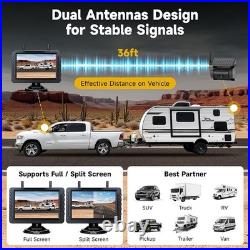 Magnetic Solar Wireless Backup Camera for Truck RV Car Trailer Pickup HD