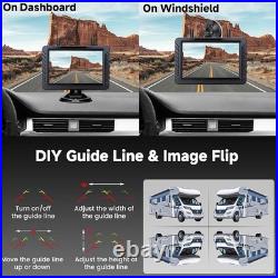 Magnetic Solar Wireless Backup Camera for Truck RV Car Trailer Pickup HD
