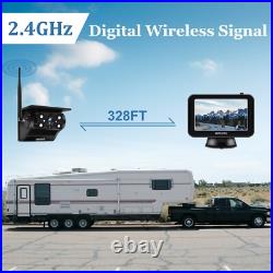 Magnetic Wireless Backup Camera 5 HD Monitor Rear View Reverse Cam System Kit