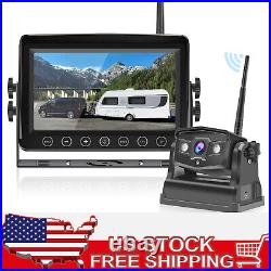 Magnetic Wireless Digital Backup Rear View Battery Camera + 7'' Monitor System