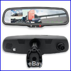Master Tailgaters 4.3 LCD Rear View Mirror with 60FPS HD DVR Dash Camera