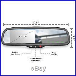 Master Tailgaters 4.3 LCD Rear View Mirror with 60FPS HD DVR Dash Camera