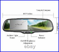 Master Tailgaters OEM Rear View Mirror with 4.3 LCD with Temperature & Compass