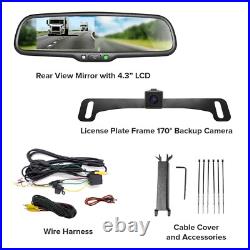 Master Tailgaters Rear View Mirror with 4.3 LCD Screen and 170° Backup Camera
