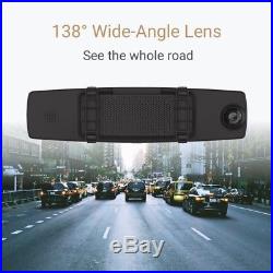 Mirror Dash Cam Dual Dashboard Camera Recorder with Touch Screen Front Rear View