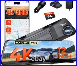 Mirror Dash Cam, Rear View Mirror Camera, Smart Touch Screen, Dash Cam