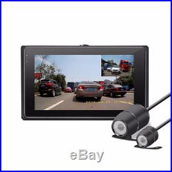 Motorcycle Dual Lens DVR Front+Rear View Camera HD 1080P Video Recorder G-Sensor