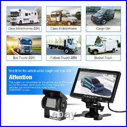 Motorhome Bus Truck Wireless Dual Rear View Reverse Backup Camera 7 Monitor Kit