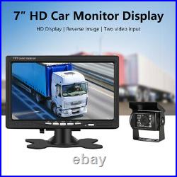 NEW 7 LCD Monitor + 4X Car Reversing Camera for Truck Bus Van Rear View Kit