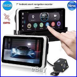 New 7 HD 1080P Wifi Android Car DVR Dual Lens Rearview Camera GPS Navigation