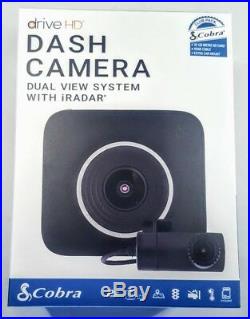New Cobra Electronics Drive HD Dual View Dash Camera 1080p Front, 720p Rear