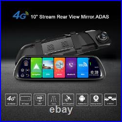 Newest Car DVR 4G ADAS 10 Android 8.1 Stream Media Rear View Mirror dash camera