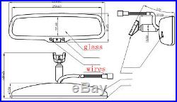 Normal mirror backup display, 3.5 LCD, fits Ford, Nissan, GM, Toyota. Include camera
