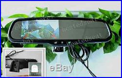 Normal mirror backup display, 4.3 LCD, fits Ford, Nissan, GM, Toyota. Include camera