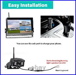Nuoenx 10 Wireless Backup Camera System for Truck, HD 1080P IP69K Waterproof