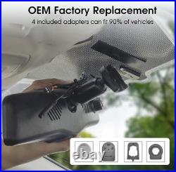 OEM Design 2K Rear View Mirror Dash Cam with Backup Camera & Parking Assistance
