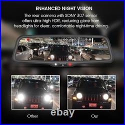 OEM Design 2K Rear View Mirror Dash Cam with Backup Camera & Parking Assistance