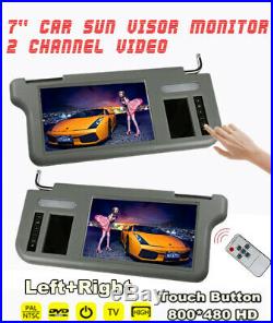 Pair 7 2 Channel Video Car SunVisor LCD Monitor For RearView Camera&DVD/VCD/GPS